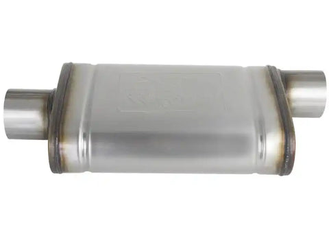 aFe 49M00031 MACHForce XP SS Muffler 3in Center Inlet / Outlet 9in L x 4in W 14in Body
