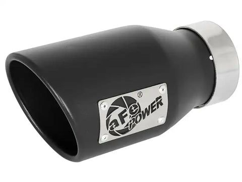 aFe 49T30452-B09 MACH Force-Xp 409 SS Exhaust Tip Black (Left Side) 3in In x 4-1/2in Out 9in L Clamp-On