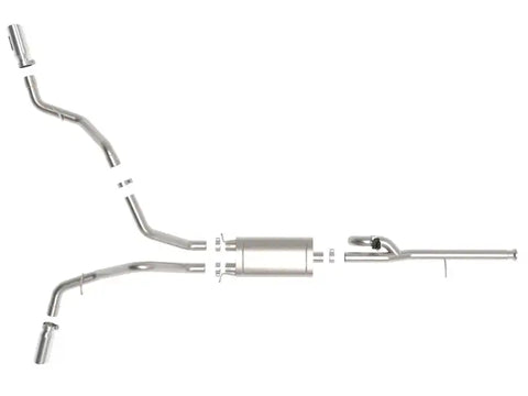 aFe 49-34132-P Gemini XV 3in 304SS CB Exhaust w/ Cutout 14-19 GM Trucks 4.3/5.3L Pol Tips - CrewCab/Extended