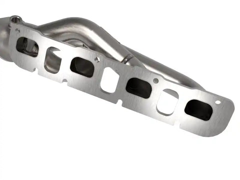 aFe 48-38031 Twisted Steel Header 1-7/8 IN to 2-3/4 304 w/ Raw Finish
