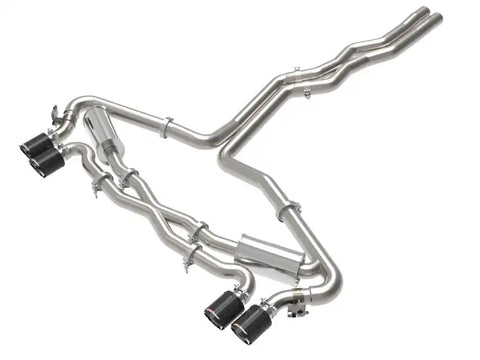 aFe 49-36448-C 20-21 Audi RS6 Avant V8 4L (tt) MACH Force-Xp 3in to 2.5in 304 SS Cat-Back Exhaust w/ Carbon Tip