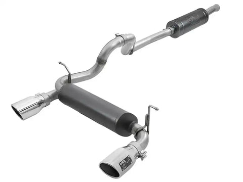 aFe 49-38066-P Rebel Series 2.5in 304 SS Cat-Back Exhaust w/ Polished Tips 2018+ Jeep Wrangler (JL) V6 3.6L