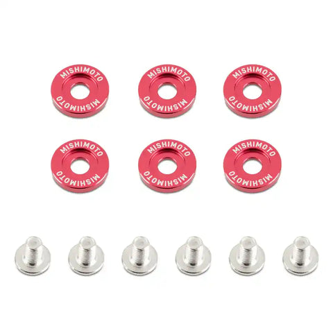 Mishimoto Small Fender Washer Kit (6pcs) - Red