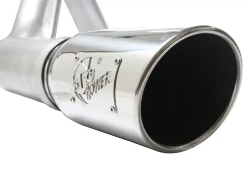 aFe 49-03041-P Atlas Exhaust 4in Aluminized Cat-Back w/ 304 SS Polished Tip 11-13 Ford F-150 EcoBoost V6 3.5L