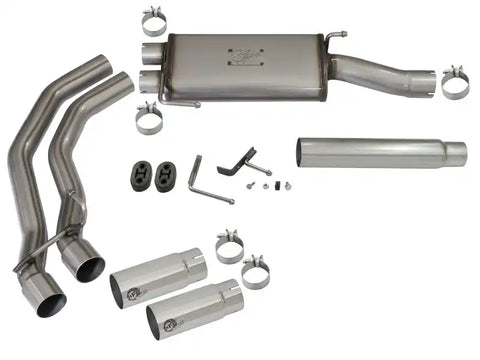 aFe 49-43079-P Rebel Exhausts Cat-Back SS Ford F-150 04-08 V8 4.6/5.4L w/ Polished Tips