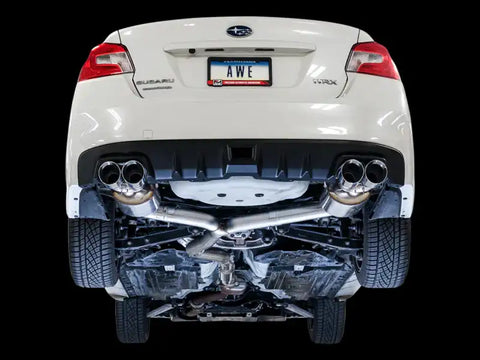 AWE Tuning Subaru 15+ WRX VA Sedan Touring Edition Exhaust - Chrome Silver Tips (102mm)
