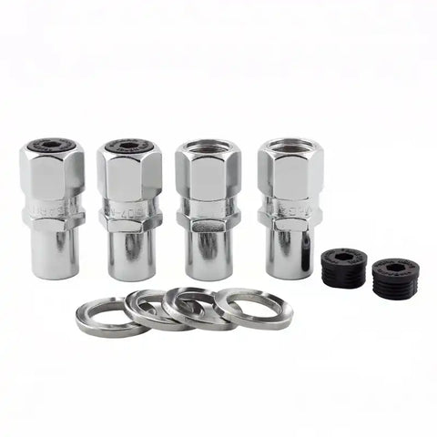 McGard Hex Lug Nut (Drag Racing Reg. Shank) M12X1.5 / 13/16 1.86in. Length (4-Pack) - Chrome