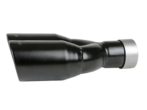 aFe 49T25374-B12 MACH Force-Xp 409 Stainless Steel Clamp-on Exhaust Tip 2.5in Inlet 3.5in Outlet - Black