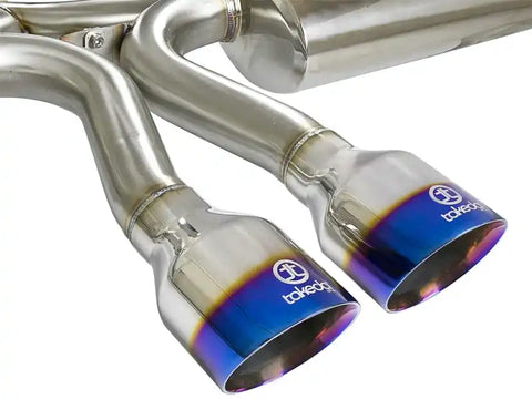 aFe 49-36618-L Takeda 3in 304 SS Cat-Back Exhaust System w/ Blue Tips 2017 Honda Civic Si I4 1.5L (t)