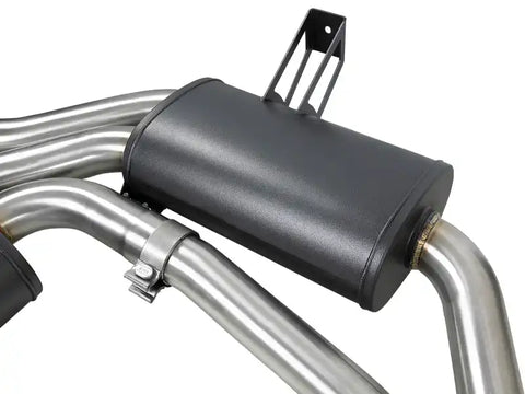 aFe 49-36344-B MACH ForceXP 2.5 IN 304 Stainless Steel Cat-Back Exhaust System w/ Black Tips 01-06 BMW M3 (E46)