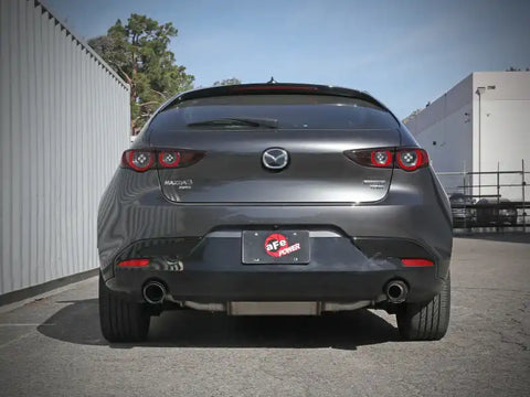 aFe 49-37023-C 19-22 Mazda 3 L4 2.5L Takeda 3in to 2-1/2in 304 SS Axle-Back Exhaust w/ Carbon Fiber Tip