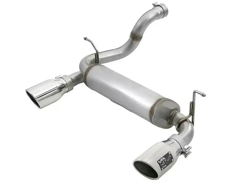 aFe 49-48067-P Rebel Series 2.5in 409 SS Axle-Back Exhaust w/ Polished Tips 2018+ Jeep Wrangler (JL) V6 3.6L