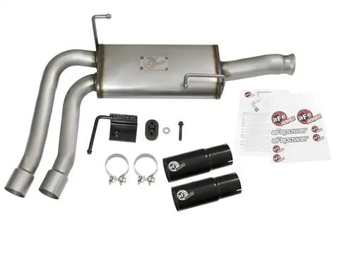 aFe 49-44070-B Rebel Series CB Middle-Side Exit SS Exhaust w/ Black Tips 09-16 GM Silverado/Sierra V6/V8