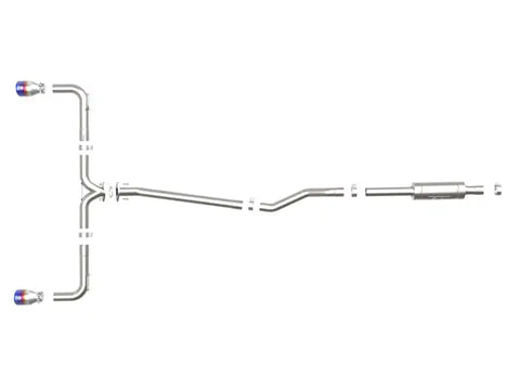 aFe 49-37015-L Takeda 2-1/2in 304 SS Cat-Back Exhaust w/ Blue Flame Tips 14-18 Mazda 3 L4 2.0L/2.5L