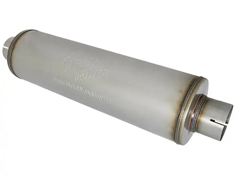 aFe 49M00024 MACH Force-Xp 409 SS Muffler 3-1/2in ID Center/Center x 7in Dia 24in L - Round Body