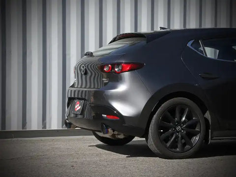 aFe 49-37023-L 19-22 Mazda 3 L4 2.5L Takeda 3in to 2-1/2in 304 SS Axle-Back Exhaust w/ Blue Flame Tip
