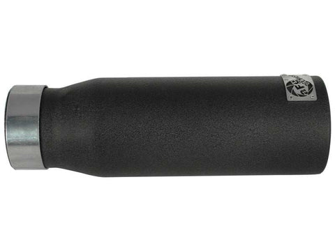 aFe 49-92043-B MACHForce XP Exhausts Tips SS-304 EXH Tip 3in x 4Out 12L Bolt-On (blk)