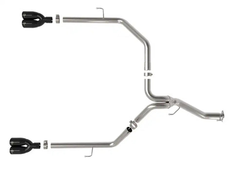 aFe 49-38095-B Vulcan Series 3in 304SS DPF-Back 21 Jeep Gladiator V6-3.0L (td) Dual Black Tip