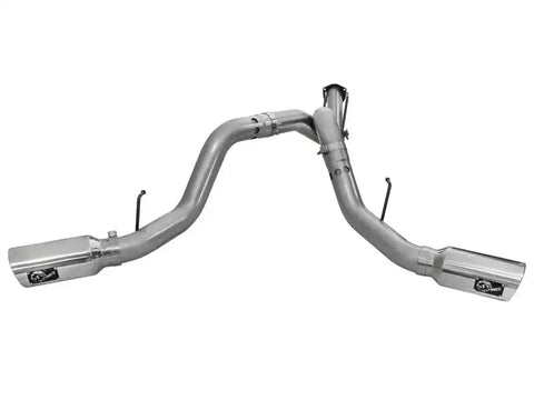 aFe 49-43065-P LARGE BORE HD 4in 409-SS DPF-Back Exhaust w/Polished Tip 11-14 Ford Diesel Trucks V8-6.7L (td)