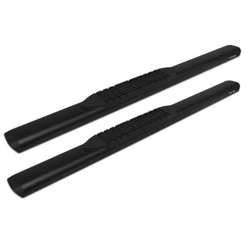 Raptor Series 2001-0016BT - 5 In Oval Style Slide Track Running Boards Black Textured Aluminum 07-18 Chevy Silverado/GMC Sierra 1500 07-19 Silverado/Sierra 2500/3500 HD Regular Cab