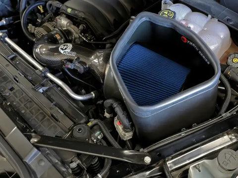aFe 57-10015R 19-20 GM Trucks 5.3L/6.2L Track Series Carbon Fiber Cold Air Intake System With Pro 5R Filters