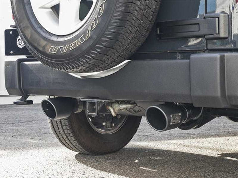 aFe 49-48062-B Rebel Series 2.5in 409 SS Cat-Back Exhaust w/ Black Tips 2007+ Jeep Wrangler (JK) V6 3.6L/3.8L