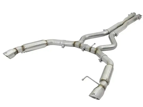 aFe 49-33088-P MACHForce XP 3in Aggressive Toned Cat-Back Exhausts w/ Polished Tips 15-17 Ford Mustang V6/V8