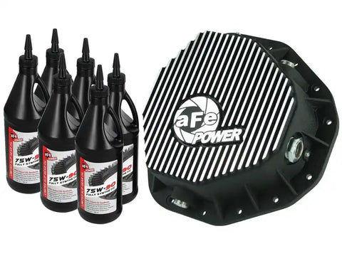 aFe 46-70092-WL Power Cover Rear Differential w/ 75W-90 Gear Oil Dodge Diesel Trucks 03-05 L6-5.9L