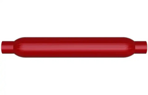 MagnaFlow Muffler Red Pack Series Glasspack 3.5in Rd 12in Body Length 1.75in/1.75in Inlet/Outlet