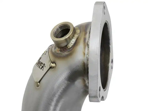 aFe 48-36318-1HC 09-13 MINI Cooper S (R56) L4 1.6L (t) Twisted Steel Down Pipe 2-1/2in 304 Stainless w/ Cat