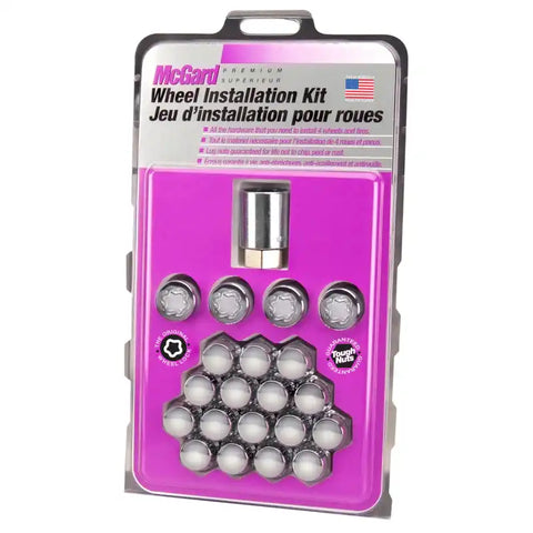McGard 5 Lug Hex Install Kit (Clamshell) w/Locks (Cone Seat Nut) M12X1.5 / 13/16 - Chrome