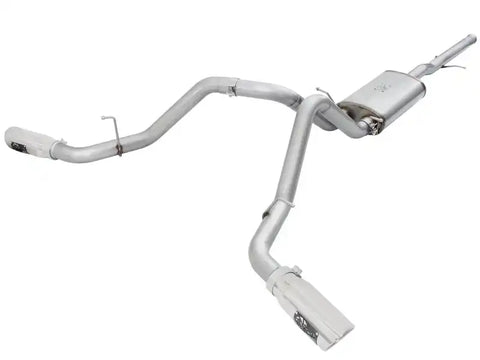 aFe 49-44057-P Mach Force-XP Exhaust 3in Cat-Back SS 14-15 GM 1500 Trucks 4.3L/5.3L Dual Split w/ Polished Tip