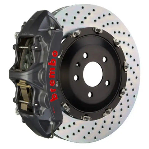 Brembo 12-18 A6 2.0T/12-18 A7 2.0T Front GTS BBK 6 Piston Cast 380x34 2pc Rotor Drilled-Black HA