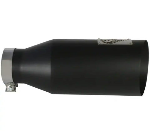 aFe 49-92023-B MACHForce XP Exhausts Tips SS-304 EXH Tip 4In x 7Out 18L Bolt-On (blk)