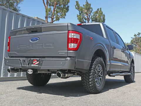 aFe 49-33127-P Vulcan 3in 304 SS Cat-Back Exhaust 2021 Ford F-150 V6 2.7L/3.5L (tt)/V8 5.0L w/ Polished Tips