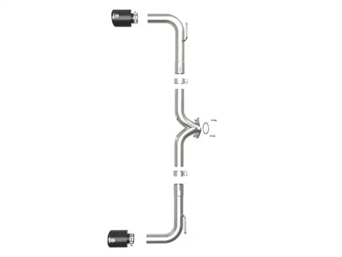 aFe 49-37014-B Takeda 2-1/2in 304 SS Axle-Back Exhaust w/ Black Tip 14-18 Mazda 3 L4 2.0L/2.5L