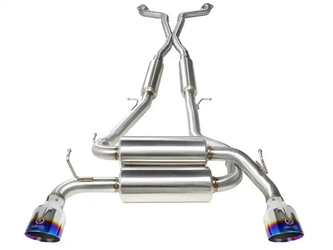 aFe 49-36103-L Takeda 2-1/2in 304SS Cat-Back Exhaust Infiniti G37 08-13/Q60 14-15 V6-3.7 w/ Blue Flame Tips