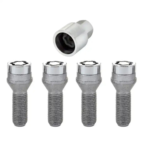 McGard Wheel Lock Bolt Set - 4pk. (Cone Seat) M12X1.25 / 19mm Hex 29.1mm Shank Length Chrome