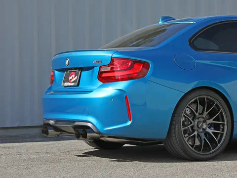 aFe 49-36330-1P 16-18 BMW M2 L6-3.0L MACH Force-Xp 3in to 2.5in 304 SS Cat-Back Exhaust System-Quad Polish Tips