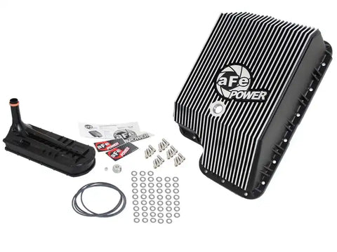 aFe 46-70122-1 Transmission Pan (Black) Ford Diesel Trucks 03-10 V8-6.0/6.4L (td)