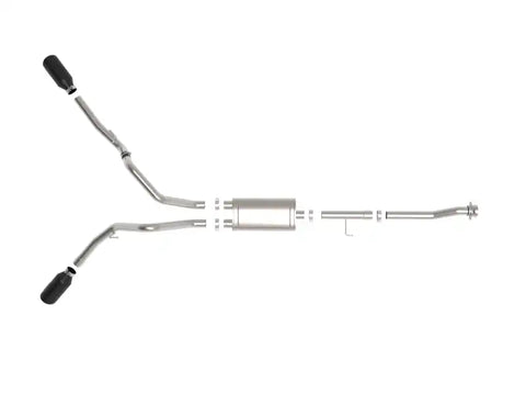 aFe 49-33126-B Vulcan 3in 304 SS Cat-Back Exhaust 2021 Ford F-150 V6 2.7L/3.5L (tt)/V8 5.0L w/ Black Tips