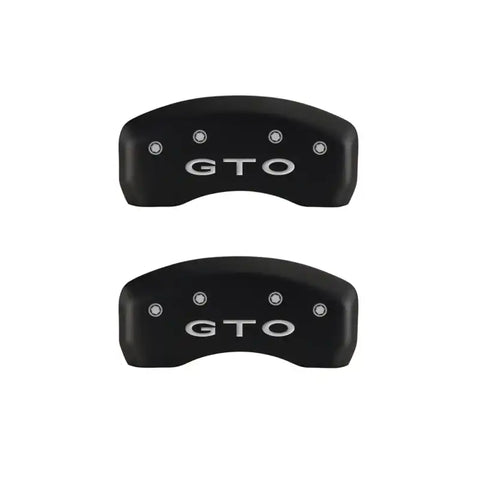 MGP 4 Caliper Covers Engraved Front Pontiac Engraved Rear GTO Red finish silver ch