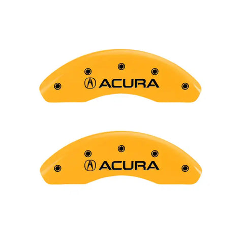 MGP 4 Caliper Covers Engraved Front Acura Rear ILX Yellow Finish Black Char 2017 Acura ILX