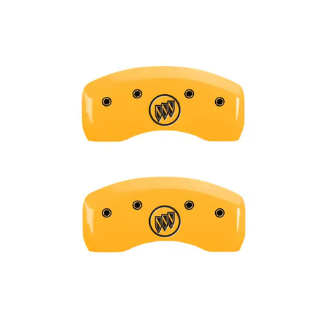 MGP 4 Caliper Covers Engraved Front Buick Rear Yellow Finish Black Char 2002 Buick LeSabre