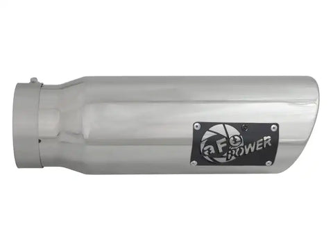 aFe 49T40501-P15 Diesel Exhaust Tip Bolt On Polished 4in Inlex x 5in Outlet 15in
