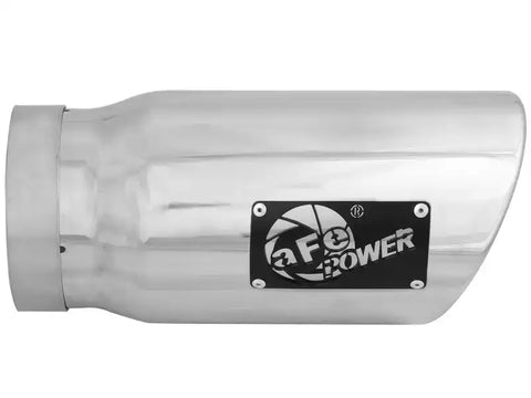 aFe 49T50601-P12 Diesel Exhaust Tip Bolt On Polished 5in Inlet x 6in Outlet 12in Long