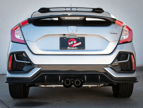 aFe 49-36624-B Takeda 3in 304 SS Cat-Back Exhaust System w/Black Tips 17-20 Honda Civic Sport L4-1.5L (t)
