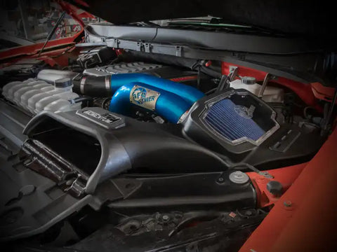 aFe 50-30072RL 21-22 Ford F-150 Raptor V6-3.5L(tt) Momentum XP Cold Air Intake System - Blue w/ Pro 5R Filter