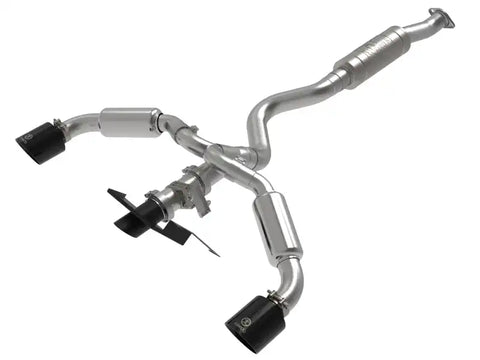 aFe 49-36067-B 23-24 Toyota GR Corolla L3 1.6L (t) Gemini XV 3in to 2-1/2in Cat Back Exhaust w/ Black Tips