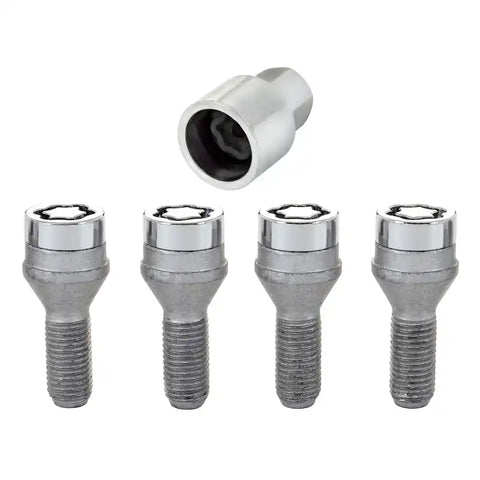 McGard Wheel Lock Bolt Set - 4pk. (Cone Seat) M12X1.25 / 19mm Hex 25.6mm Shank Length Chrome
